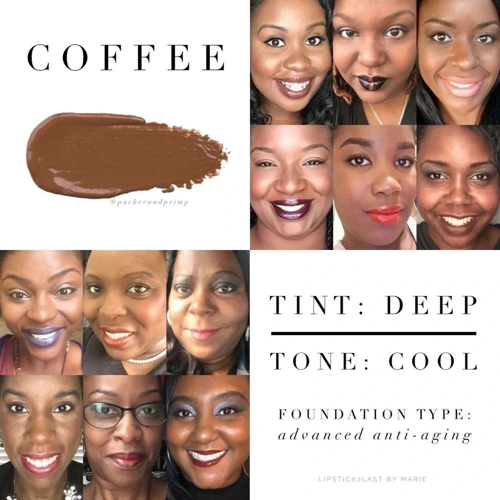 Full-size Coffee Advanced Anti-Aging Foundation MakeSense by SeneGence/LipSense
